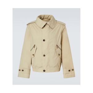 버버리 코튼 블렌드 블루종 재킷 P01066727