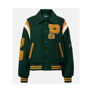 폴로 랄프로렌 레더 트리밍 울 블렌드 바시티 재킷 P01076473