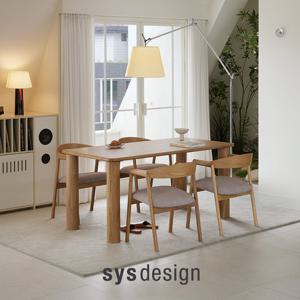 [시스디자인] 마노 오크 식탁 (1600) + 심포니 오크 체어 4개