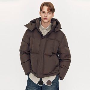 [지오다노] 남성 겨울 오버핏 오리털 덕다운 후드 패딩 점퍼 075931
