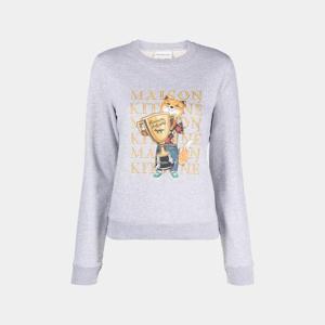 메종키츠네 여성 폭스 챔피언 맨투맨 그레이멜란지 LW00310KM0001 H120