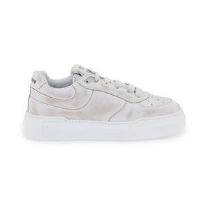 미우미우 운동화 스니커즈 블리치드 레더 여성 화이트 5E892D 3G63 국내배송