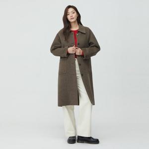 플라스틱아일랜드  (PR4HC062) 버튼 포켓 핸드메이드 롱 코트