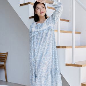 바풀 CA5W36216 여성잠옷 순면 잠옷 원피스 홈드레스