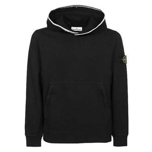 [쏘카라멜 울산]21FW 스톤아일랜드 와펜 기모후드 맨투맨 블랙 751560620 V0029