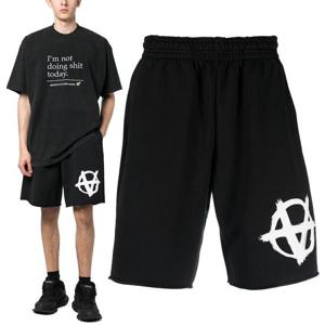 23SS 베트멍 아나키 로고 숏팬츠 UE63SP261B (BK WH)