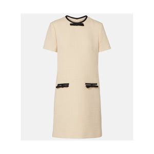 발렌티노 리본 디테일 울 블렌드 트위드 미니드레스 P01090227