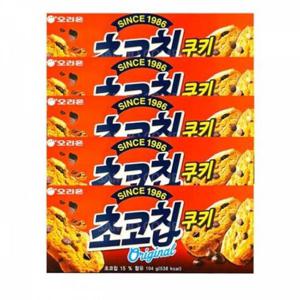 5개 초코칩쿠키 104g 초코칩과자 초코칩쿠키 초콜릿쿠