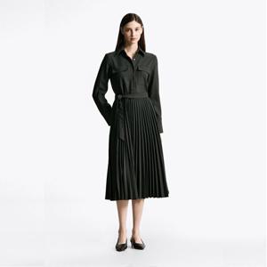 [타미힐피거(여성)]플란넬 플리츠 원피스 T22F7TDR081WT1