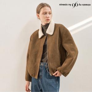 [나인식스뉴욕]퍼카라넥 스웨이드 하프 자켓 (NP4JK007L0)