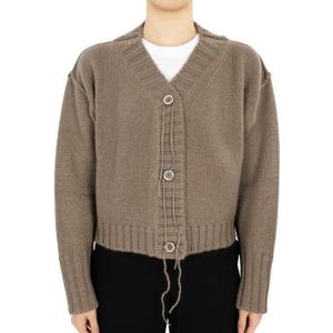 디몬트 24 S/S 아크네 스튜디오 여성 V넥 울 크롭 가디건(무드브라운) A60511 DLD