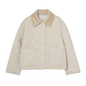 [올리브데올리브]코듀로이 카라배색 다이아 퀼팅 패딩점퍼 OP5WMA14