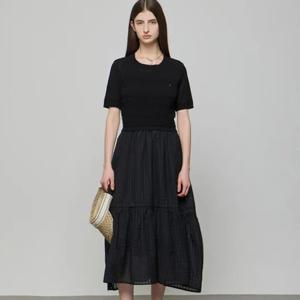 [듀엘]듀엘 니트 블럭 체크원피스 D252MSE052