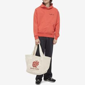 SPORTY&RICH 스포티앤리치 공용 베이지 레드 애플 토트백 AC495NT1
