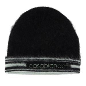 카사블랑카 로고 자수 모헤어 비니 APF25HAT08501 BLACK