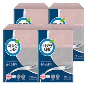 깨끗한나라 순수소프티 미용티슈 230매 6입x4팩