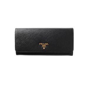 25FW 사피아노 금장로고 장지갑 블랙 1MH132 QWA F0002