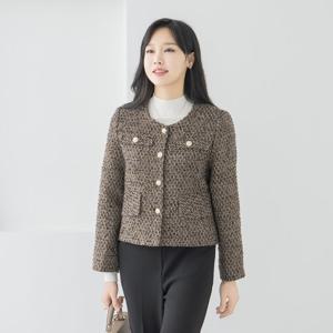 엄마옷 마담4060 티니트위드자켓 여성 데일리 -ZJK2510020-