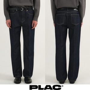 [플랙진] PJTI5SZO071 남성 미니멀 스트레이트 다크인디고 생지 데님 팬츠