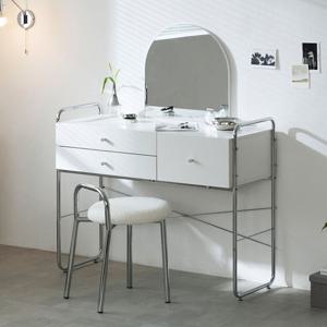 보루네오 아우라 미드센츄리 1000 화장대+거울+스툴