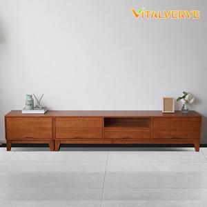 착불 로이 소나무원목 티비다이 2100 1단협탁 거실장세트