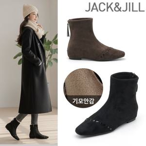 잭앤질 키높이속굽 기모 스판 앵클부츠(JD5761)