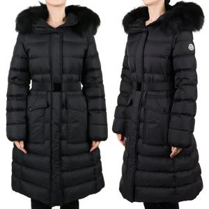 몽클레어 25FW 여성 로고 후드 롱패딩 블랙 K20931C00013 53A5E 999