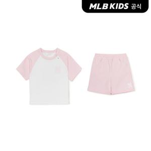 [MLB키즈 공식] 25SS 바시티 토들러 티셔츠세트 NY (L.Pink) 7AS1BB153-50PKL