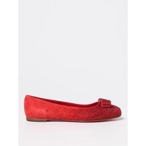 페라가모 여성 발레 플랫 레드 761496FLAMERED