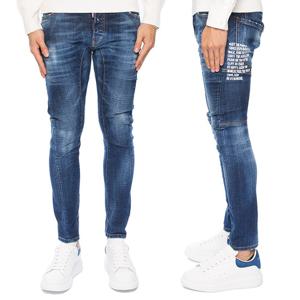 디스퀘어드2 남성 레터링 티디 바이커진 S74LB1156