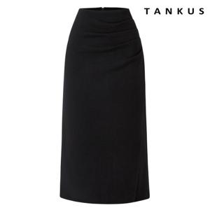 [탱커스]핀턱 셔링 랩 스타일 롱 스커트 (TX4SK009L0)