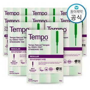 템포 내추럴 유기농 순면 탐폰 레귤러 16P 9개