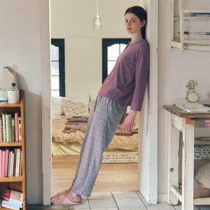 비너스 편안한 피팅감 폴리 솔리드 여성 원마일웨어 기모 하의 VEP3956W