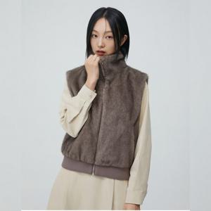 플라스틱아일랜드  하이넥 페이크퍼 베스트 (PR4FV161)