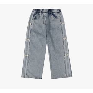 [로엠걸즈(아동)]리본포인트 와이드 기모데님팬츠 RGTJ25T2P