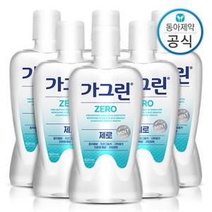 가그린 제로 가글 820ml 6개 구강청결제