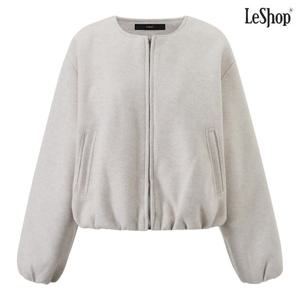 [르샵]노카라 집업 라운드 밑단 밴딩 자켓 (DP4JK012A)