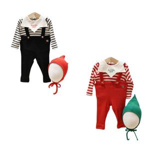 [블루독베이비](백일/돌/선물용)홀리데이멜빵상하세트 45C70-672-1516