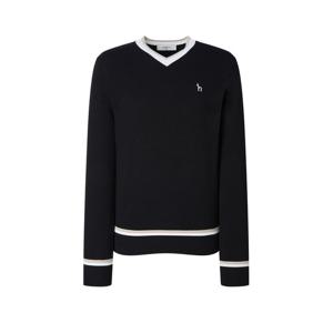 헤지스 골프 여성 24FW 스테디셀러V넥 라인 니트 (BLACK) WWSW4D611BK