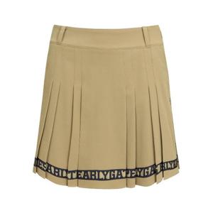 M 파리게이츠골프반바지 NQC 521E1PC202_BG 여성 로고 테이핑 플리츠 큐롯 스커트