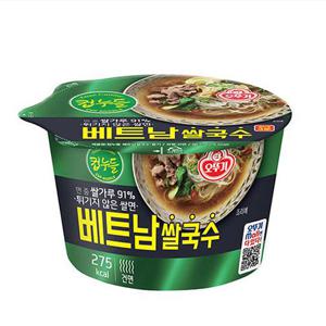 컵라면 큰사발 오뚜기 빅컵누들 베트남 쌀국수 88.5g 12개