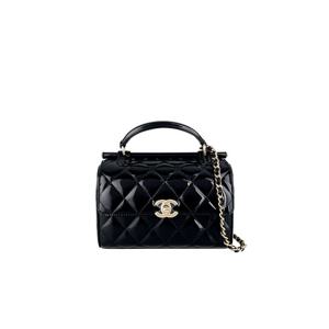 [엘러브] 새상품 샤넬 탑핸들 스몰 박스백 블랙 샴페인골드 페이던트 5ET1833