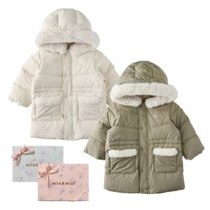 M밍크뮤D 25FW FUR배색롱다운점퍼 2종 택1 오리털패딩 (35C1411407A)