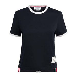 톰브라운 링거 반팔티 네이비 FJS075A 00042 415