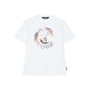 저스트까발리 반팔 티셔츠 79OAHE13 CJ110003 White