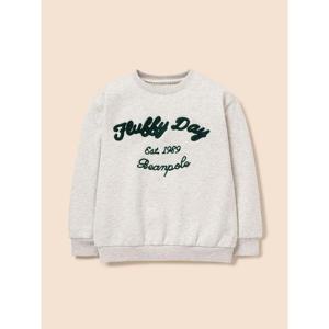 [빈폴키즈] 부클 자수 기모 스웨트 셔츠  베이지 (BI5Y41U02A)