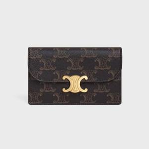 셀린느 (국내백화점 풀세트) 롱 플랩 카드지갑 트리옹프 10P072CQH