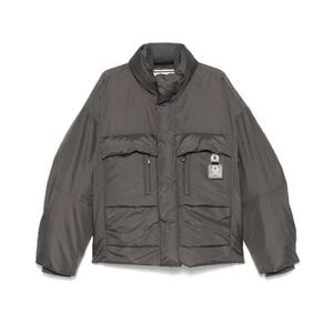 우영미 WYM로고 가죽패치 구스다운 패딩 W243DN01957G