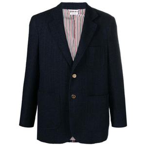 [프렌치샵/국내배송]톰브라운 트위드 언스트럭처드 색 스포츠 코트 네이비 MJU569A F0665 415