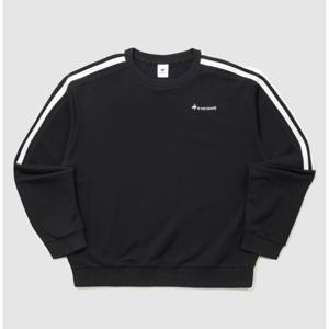 르꼬끄 유니 선데이 루즈 맨투맨 B1 QQ323LFS92 BLK MGR OAT SPK